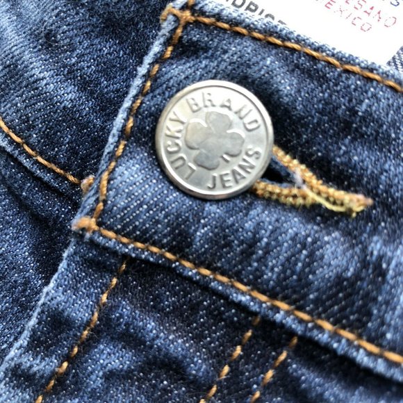 Lucky Brand Womens Mid Rise Flared Jeans, Size 32 x 32, Darker Blue, Stretch - Picture 4 of 12